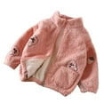 thumbnail image 2 of Hicidod Toddler Kids Polar Fleece Sherpa Warm Jacket Baby Boys Girls Autumn Winter Zip-Up Lightweight Long Sleeve Jackets, 2 of 3