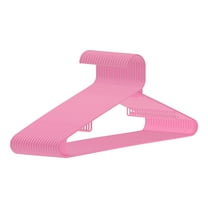 Unique Bargains Plastic Space Saving Clothes Hangers 20 Pcs Pink