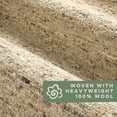 thumbnail image 6 of TOWN & COUNTRY TERRA Montana Textured Border Handcrafted 100% Wool Area Rug, Beige/Light Brown, 3'x5', 6 of 9