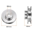 thumbnail image 2 of Uxcell V-Type Pulley 8mm Bore 41mm Outer Dia Single Groove Aluminum Alloy for 4-5MM PU Round Belt, 2 of 5