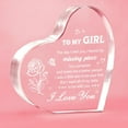 thumbnail image 2 of Gifts for Girlfriend, Girlfriend Birthday Gift Ideas, To My Girl Heart Shaped Acrylic Block - Anniversary I Love You Gifts for Her, Women, Gf Valentines Day Gifts, 2 of 6