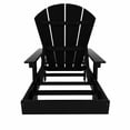 thumbnail image 2 of Laguna Adirondack Poly Reclining Chaise Lounge With Arms & Wheels, Black, 2 of 11