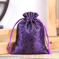 thumbnail image 3 of Wweixi Embroidery Sachet Blessings Drawstring Gifts Storage Bag Office Living Room Hanging Window Rear Review Pendant Purple, 3 of 6