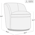 lifeboombiulife Swivel Barrel Chair FSC Certified Comfy Upholstered