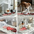thumbnail image 7 of Valentines Day Dish Drying Mat Valentine Buffalo Plaid Eucalyptus Hearts Dishes Dryer Pad for Kitchen Countertops Microfiber 18x24 Inches, 7 of 7