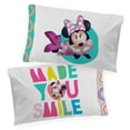 thumbnail image 6 of Minnie Mouse Made You Smile Kids 4-Piece Full Sheet Set, Microfiber, Pink, Disney, 6 of 8