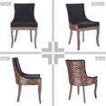 thumbnail image 4 of 8-Piece Modern Dining Side Chairs, High-Back Upholstered Fabric Design with Sturdy Solid Wood Legs for Dining Room and Kitchen Use, Leopard, 4 of 11