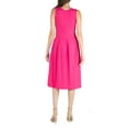 thumbnail image 2 of 24/7 Comfort Apparel Women's Fit and Flare Midi Sleeveless Dress with Pocket Detail, 2 of 4