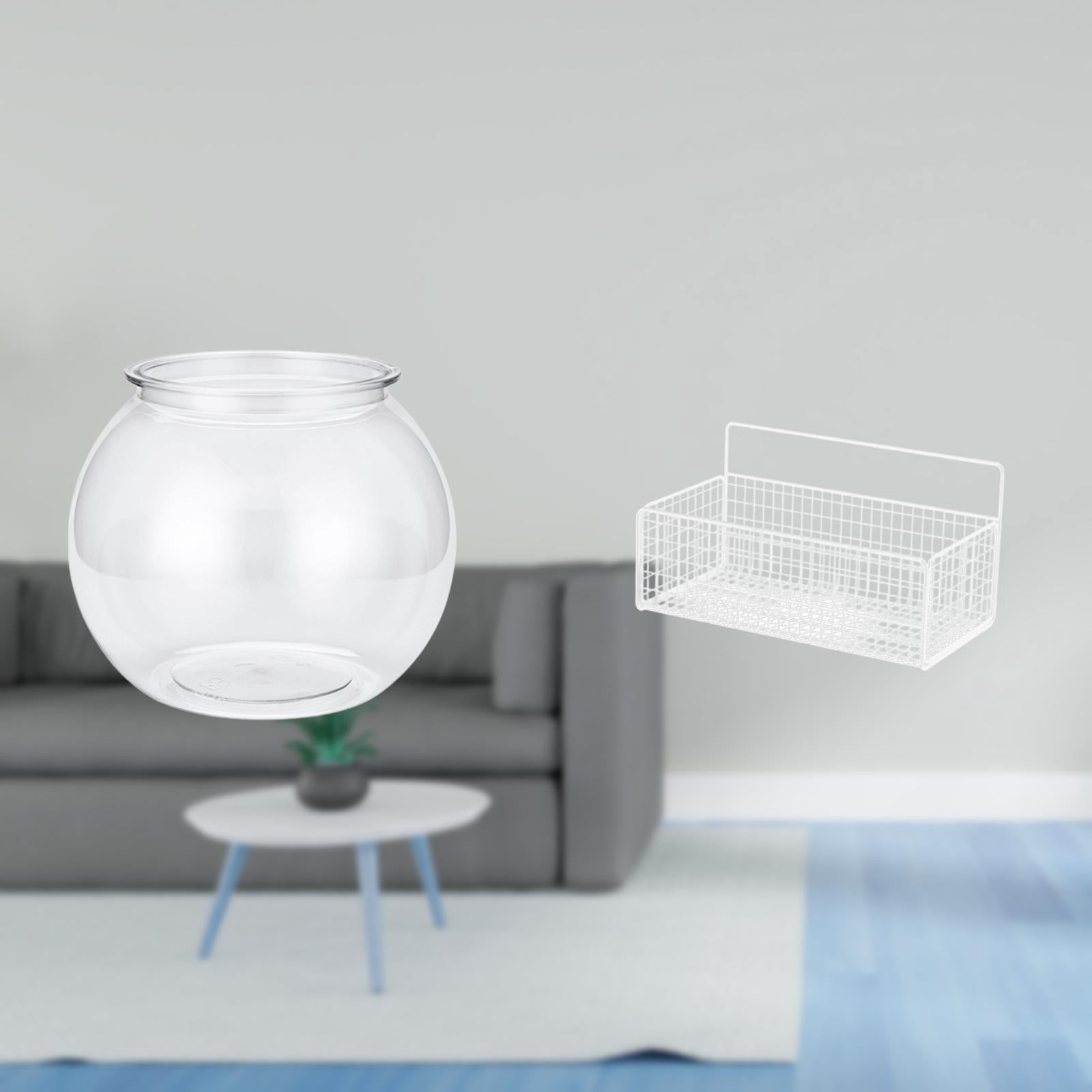 Desktop Aquarium Tank Transparent Small Fish Bowl Vase PP Material for Living Room Tabletop Decor