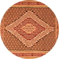 thumbnail image 1 of Ahgly Company Indoor Round Southwestern Orange Country Area Rugs, 8' Round, 1 of 1