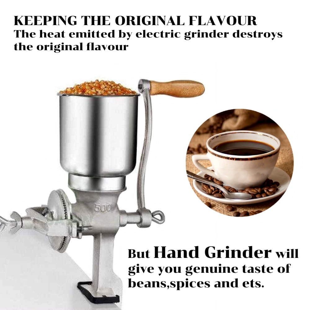 Winado Grinder Coffee Food Wheat Manual Hand Grains Iron Nut Mill Crank  Cast Home Kitchen Tool