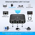 thumbnail image 2 of Divisor Ethernet PVBCTCSID de 1 a 3 redes de 1000 Mbps con USB, 2 of 7