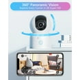 5Ghz Wireless Security Camera, ZOSI 3MP Baby/Pet Monitor, 2K 360°View