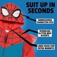 thumbnail image 6 of Marvel Spider-Man Big Girls' Cosplay Fleece Zip-Up Hoodie Red Blue, 6 of 7