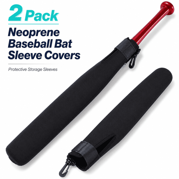 TAVENE 2 Pcs Softball Bat Sleeve Protector Cover, Baseball Sleeve Bat Warmer for Sport