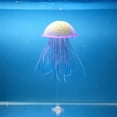 thumbnail image 4 of Clear Jellyfish Decor, Floating Artificial Jellyfish Ornament for Fish Tank Aquarium, Swims with Water Flow, Blue, 4.53 x 2.56 Inch, 4 of 7