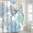thumbnail image 2 of Cortina de ducha MAYZUS extra larga, 183 x 244 cm, azul, impermeable, 2 of 6