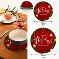 thumbnail image 3 of GZHJMY Merry Christmas Trivets for Hot Pots and Pans and Pot Holders 2PCS – Cotton Rope Round Mats, for Kitchens, Coasters, Placemats for Kitchen Pans Bowl Teapot, 3 of 7