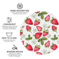 thumbnail image 3 of Naloa Strawberry1 Leather Coasters for Drinks, Durable Drink Coasters 4 Set for Tabletop Protection, Luxurious Home Décor and Housewarming Gift ( {designName})Round Shape, 3 of 6