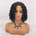 thumbnail image 3 of Brazilian Less Rose hair net Full Wig Bob Wave Black Natural Looking Women Wigs, 3 of 4