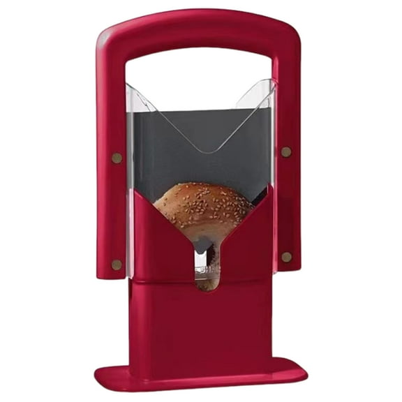 Portable Bagel Slicer, Removable Bread & Bagel Cutter with Guillotine Design, Effortless, Even Slicing, Easy to Clean, Kitchen Baking Tool