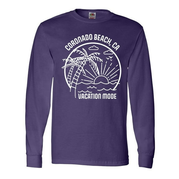 Inktastic Summer Vacation Mode Coronado Beach California Long Sleeve T-Shirt