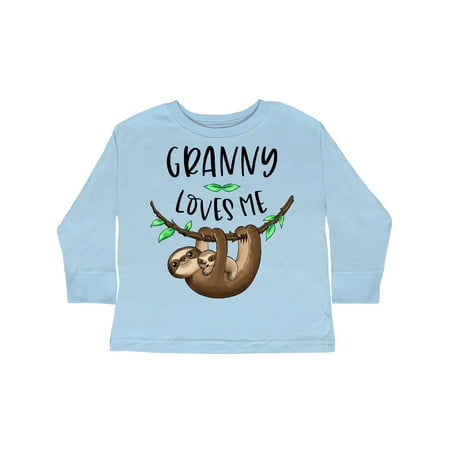 

Inktastic Granny Loves Me Cute Sloth and Baby Gift Toddler Boy or Toddler Girl Long Sleeve T-Shirt