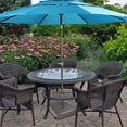 thumbnail image 4 of BPS Heavy Duty Fillable Patio Umbrella Base with 4 Wheels, 2 Locks and Adjustable Knob - Brown, 4 of 10
