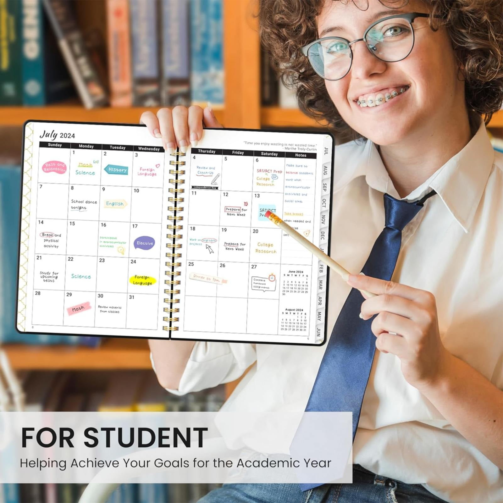 Clearance notebook for recording under $7,Academic Planner 2024 2025 For Women & Men Monthly And Weekly Calender Planner Jul 2024 Jun 2025 A5 (6.3" X 8.5") Teacher Planner 2024 2025 With Tabs I
