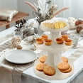 thumbnail image 4 of Cheerland 3-Tier Boho Bohemian Beige Paper Cupcake Stand, 1 Piece, 4 of 5