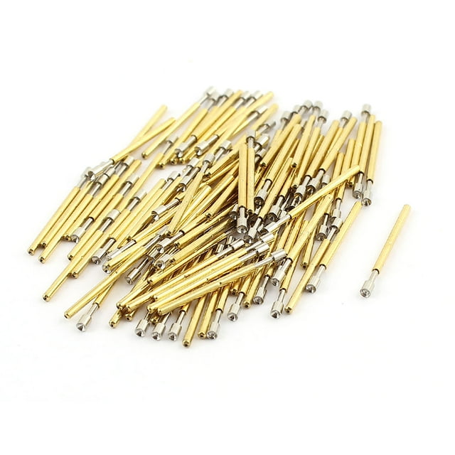 100Pcs P75-A2 Diámetro 1.02mm Longitud 16.54mm 100g Pin de Prueba de Resorte