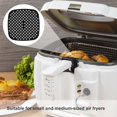 thumbnail image 3 of Reusable Air Fryer Liners 7.5 Inch Square Silicone Air Fryer Mat Non-Stick Air Fryer Basket Mats Air Fryer Accessories for Steaming Basket Bamboo Steamers Baking, 3 of 8