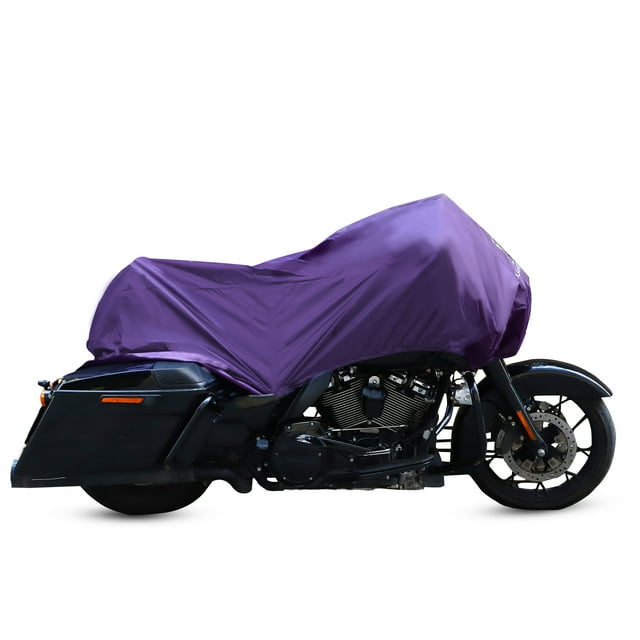 L Motocicleta Cubierta Liviana Mitad Cubierta Exterior Protector Púrpura