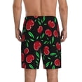 thumbnail image 3 of Naloa Cherry Men's Short Pajama Pants, Lounge Comfort Shorts with Elasticized Waistband and Side Pockets - XX-Large, 3 of 9