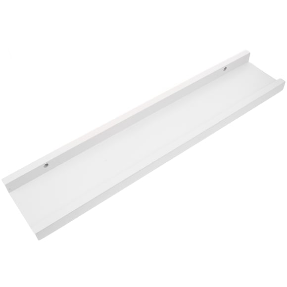 Raindrops Small White Floating Shelf for Wall Display and Organizing Photo Frames