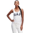 thumbnail image 1 of Camiseta sin mangas acanalada Shirt GAP, blanca, talla grande, 1 of 1