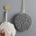 thumbnail image 3 of Trapos de limpieza Toalla de mano, paños de limpieza de bolas, secado rápido, agradable , absorbente, toallita suave, manos, toallitas portátiles, colgables , gris, 3 of 7