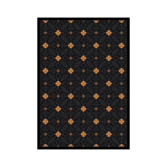Any Day Matinee - Theater Area Rugs Fort Wood, 5'4" x 7'8", Black