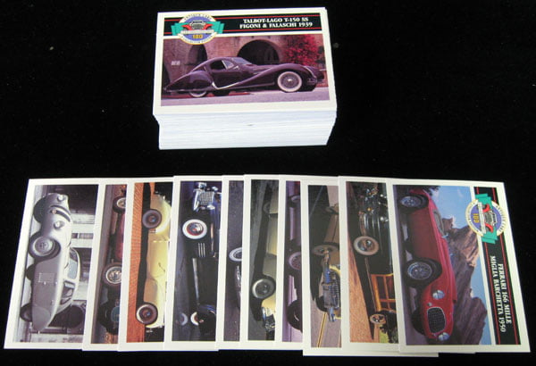 1992 ANTIQUE CARS COMPLETE BASIC TRADING CARD SET 