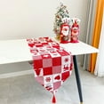 thumbnail image 5 of LmnLft Christmas Snowflakes Table Runner, Red and Green Holiday Decoration for Kitchen, Dining, and Party Tables, 5 of 6