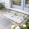 thumbnail image 2 of Blue Spring Floral Doormat Outdoor Entrance 20"x31.5", Weeping Botanical Orange Summer Absorb Moisture Dirt Door Mats, Non-Slip Rubber Backing Floor Mats Indoor, Low-Profile Front Door Rugs, 2 of 9