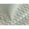 thumbnail image 4 of Ambesonne Beige Quilted Bedspread Set 3 Pcs, Herringbone Line Pattern, King Size, Beige Stale Blue Dust, 4 of 5