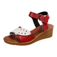 thumbnail image 6 of Mepaouo Wedge Sandals for Women Ankle Strap Casual Walking Slip on Shoes Platform Orthopedic Sandal, 6 of 7
