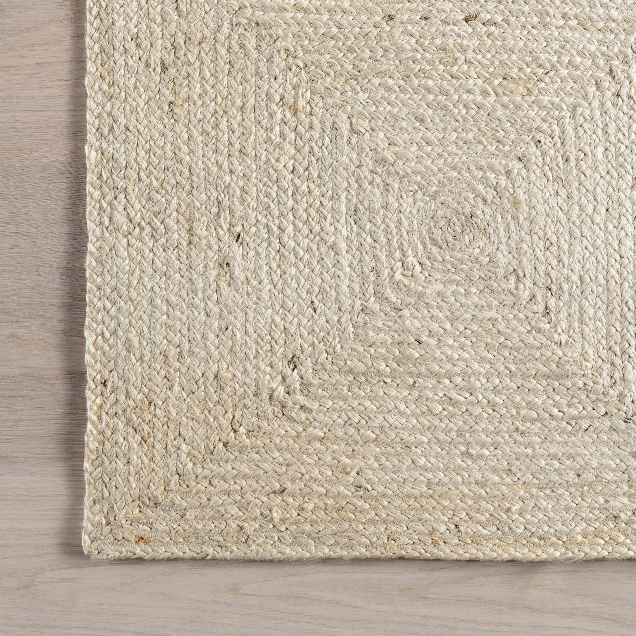 Rugs USA Juniper Tiled Jute Area Rug, 2' 6" x 8', Runner, Christie Ivory