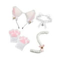 thumbnail image 2 of Disfraz de Halloween Sunnimix Orejas de Gato Cola y Pata Blanco, 2 of 8