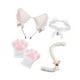 thumbnail image 2 of Disfraz de gato con orejas y cola para adultos y niños, ideal como disfraz de Halloween Blanco Con Corbata, 2 of 9