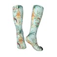 thumbnail image 2 of Knee High Socks for Men and Women, Elegan Lovely Parrot Flower Althletic Compression Socks, Support Long Tube Socks for Outdoor Sport, Calf Socks, High Stockings for Women Men, 2 of 7