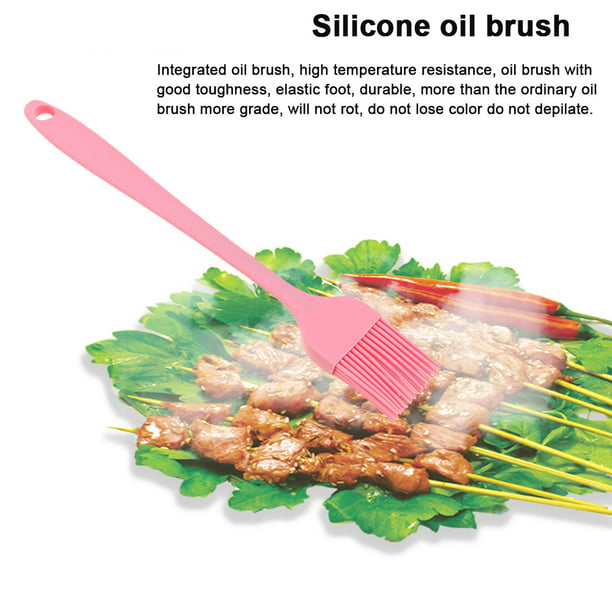 5 in 1 Home Kitchen Silicone Heat Resistant Spatula Brush Egg Whisk Baking Tool Utensil Set Pink Green