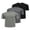 Black/Medium Gray/Light Gray, variant on Pinspark Men's 3 Pack Workout Shirts Quick Dry Gym Athletic Shirts Moisture Wicking Short Sleeve T Shirts