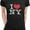 Black, variant on I Love NY Ladies T-Shirt Light Pink Crewneck Tee Heart New York Heather Gray, Small
